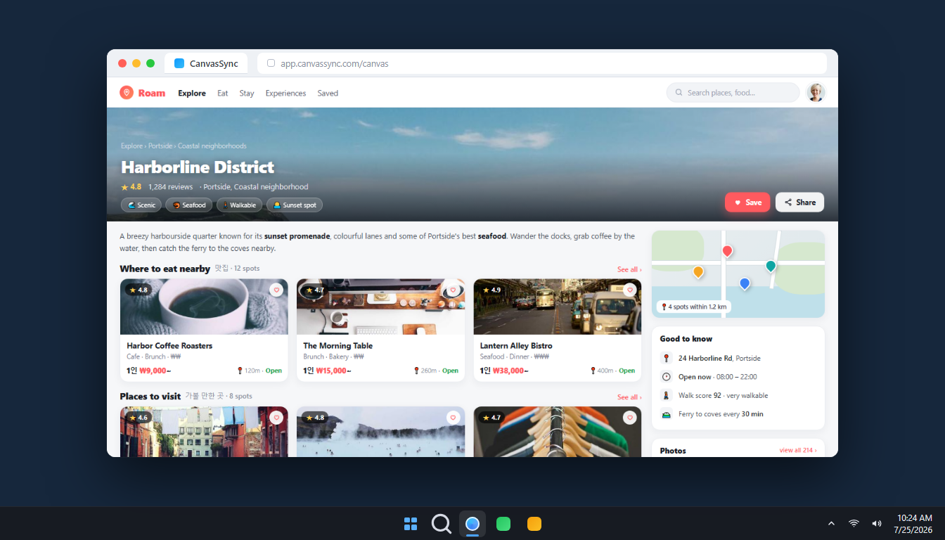 Live website